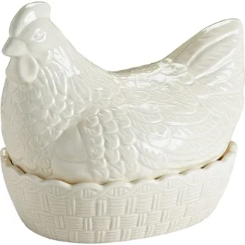 Dóza na potraviny MOTHER HEN 21 cm, bílá, kamenina, Mason Cash