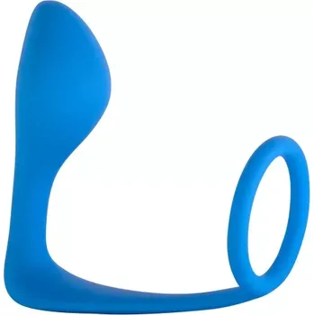 Mužský anální stimulátor s kroužkem na penis Button