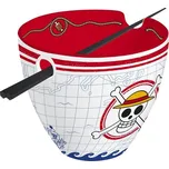 Miska s hůlkami One Piece - Monkey D. Luffy Bílá/Červená