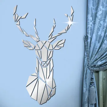 Samolepící dekorace GFT Zrcadlová samolepka na zeď - jelen