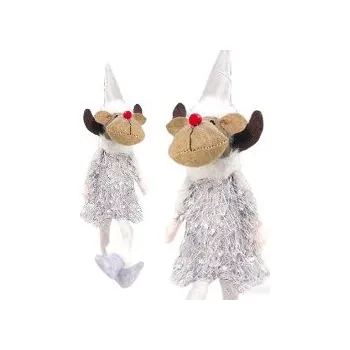 Vánoční dekorace eCa RSN01 Vánoční dekorace Sob 37 cm šedý