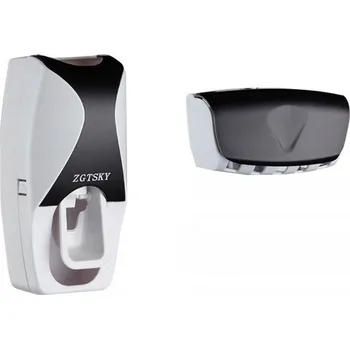 Držák na kartáček Verk 15622 Dávkovač zubní pasty černá