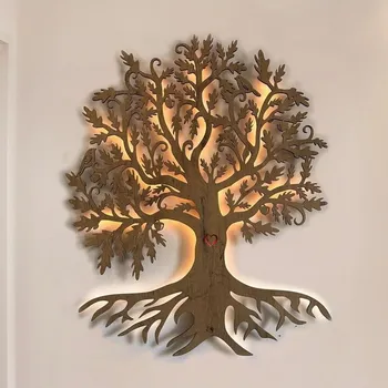 Nástěnné svítidlo Li-Go 5742/DUB2 - LED Nástěnná dekorace LED/10W/230V 90x110 cm dub