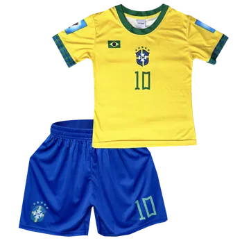 Fotbal Numberoplus Dětský fotbalový dres Komplet Brazílie A3 - Neymar JR 10 Velikost: 10-let (vel.134)