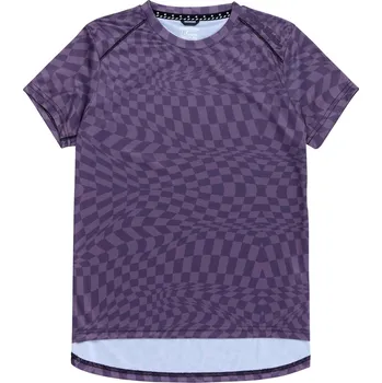 Cyklistické oblečení TLD DÁMSKÝ DRES S KRÁTKÝM RUKÁVEM LILIUM TWISTED CHECKERS DEEP PURPLE (35751601) M (TLD DÁMSKÝ DRES S KRÁTKÝM RUKÁVEM LILIUM TWISTED CHECKERS DEEP PURPLE (35751601) M)