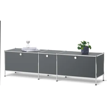 Koupelnový nábytek 655429 - Tchibo - Nízká skříňka CN3 se 3 výklopnými dvířky - barva: šedá