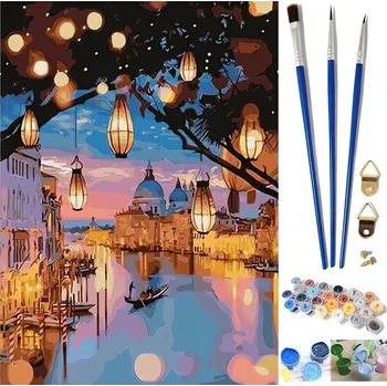 Pronett XJ5579 Malování podle čísel - lampiony 40 x 50 cm