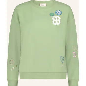 Dámská mikina Cartoon Dámská Mikina S Ozdobnými Kameny, světle zelená /...