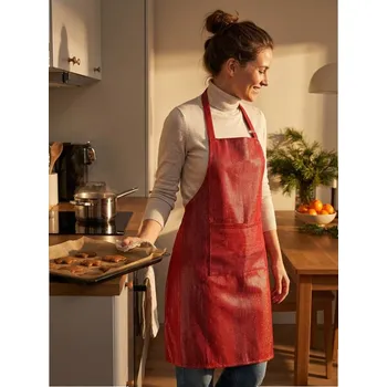 Kuchyňská zástěra Sinsay - Kuchyňská zástěra s kapsou - červená - 808GH-33X - 808GH-33X-ONE