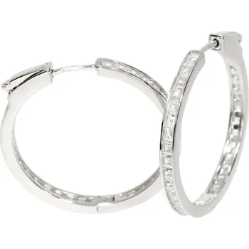 Náušnice Zlatnictví Helios Stříbrné kruhy s pojistkou