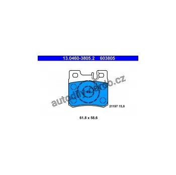 Brzdová destička Sada brzdových destiček ATE 13.0460-3805 (AT 603805) - MERCEDES-BENZ