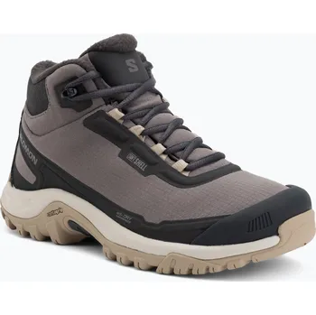 Dámská treková obuv Dámské trekingové boty Salomon Shelter WP plum kitten/phantom/desert tan