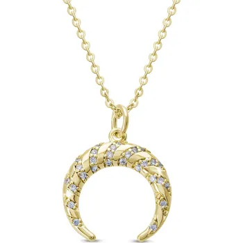 Řetízek biju DUBAI 2268 řetízek pozlacený14k + přívěšek půlměsíc se zirkony Ellami