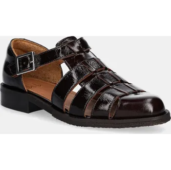 Dámské polobotky Kožené polobotky Billi Bi Mogano naplack 266 A6315 hnědá 89X, EUR 39