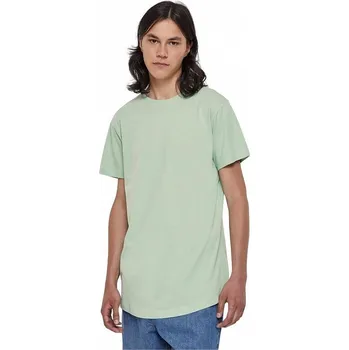 Pánské tričko Prodloužené mírně zaoblené pánské triko Urban Classics 100% bavlna Barva: zelená světlá vintage, Velikost: 4XL