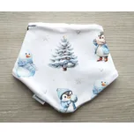 AMÁLKA Zateplený šátek na krk, tučňák se sněhulákem