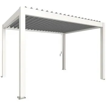 BIOHORT pergola velikost 4 x 3,5 bílá/stříbrná