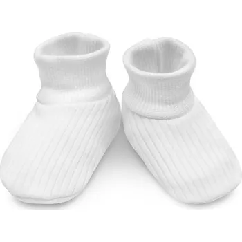 Capáčky PINOKIO Látkové capáčky žebrované Lovely Day White - 56/62