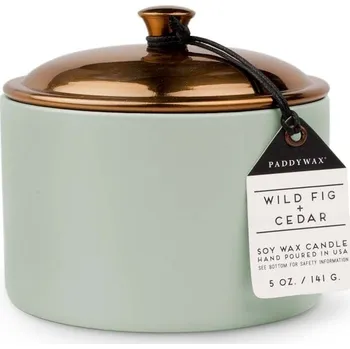 Svíčka Vonná sójová svíčka Paddywax Wild Fig and Cedar, 141 g HY0504EU šedá 90X