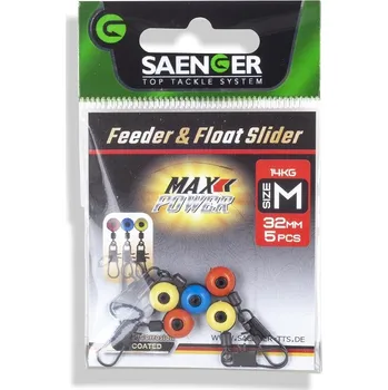 Saenger karabinka s korálkem Feeder & Float Slider S, 5 ks/bal