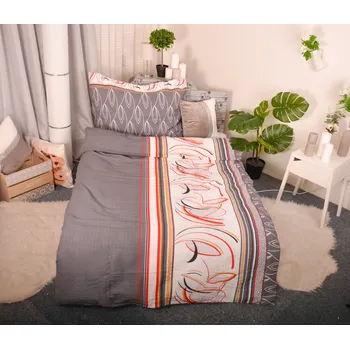 Povlečení Aaryans povlečení Floretta šedé 140x200/70x90cm