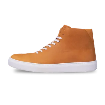 Dámské tenisky Vasky Teny High Caramel - Dámské kožené kotníkové tenisky / botasky světle hnědé | česká výroba ze Zlína 39 EU