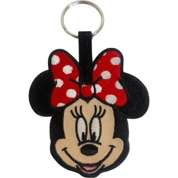 Přívěsek na klíče Disney: Tvář Minnie Mouse (5 x 6 cm) textílie