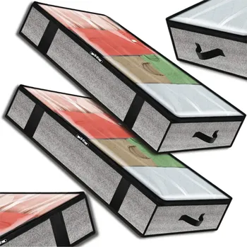 Organizér oblečení Camerazar Organizér 2 ks taška pod postel na ložní prádlo prachotěsný do skříně velký
