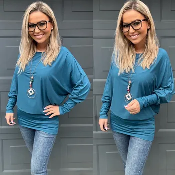 Dámská tunika Netopýří tunika s přívěskem Barva: Petrolej