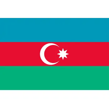 Vlajka Ázerbájdžán vlaječka - 11 x 16 cm - nasunutí, zavěšení