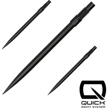 Příslušenství pro šipky Harrows Kovové hroty - Quick Points - Black - 35 mm