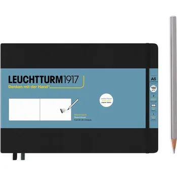 Leuchtturm1917 skicák Landscape 150g, Black
