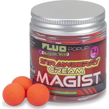 Umělá nástraha Anaconda fluo pop-up Magist strawberry cream 10mm 25g