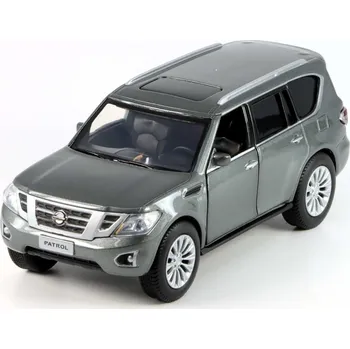 autíčko Nissan Patrol Y62 stříbrná 1:36 - Tayumo Nissan - kovový model
