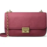 Michael Kors nubuck leather shoulder bag kabelka vínová + doprava zdarma