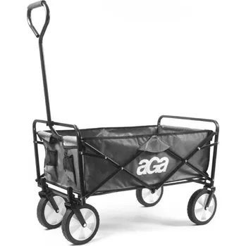 Zahradní vozík Aga Skládací přepravní vozík MR4610 Šedý (VÝPRODEJ) + DÁREK