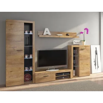 Obývací stěna Obývací stěna RUMBA dub lefkas 270 cm