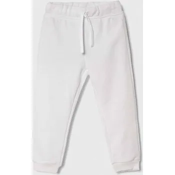 Chlapecké kalhoty Dětské bavlněné tepláky United Colors of Benetton 3J70GF01N.P.NOS bílá 00X, vel. 82