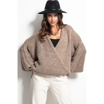 Dámský svetr TopMode Zavinovací vlněný dámský svetr 642420