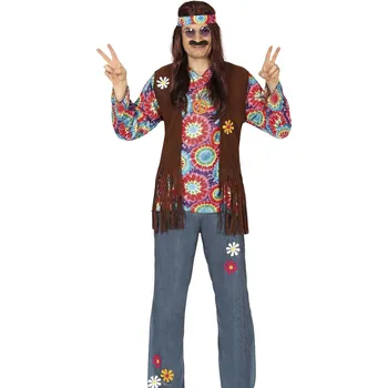 Karnevalový kostým SmiffysHippies 70. léta - pánský retro kostým Velikost: M 48-50