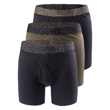 Pánské spodní prádlo Pánské Boxerky UNDER ARMOUR UA PERFORMANCE COTTON - SOLID 6 IN 3PK 1383889-005 – Černá S