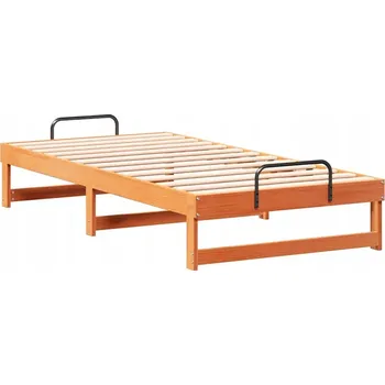 Postel Rám postele Hnědá 90 x 190 cm Masivní borové dřevo