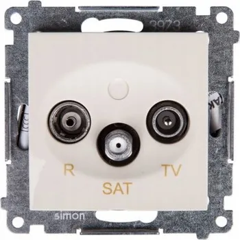 Elektrická zásuvka Anténní zásuvka nástěnná Kontakt-simon béžová