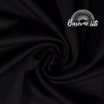 Teplákovina POČESANÁ MÁSLOVÁ Černá 340g (E) (Elegantní lesklá teplákovina)