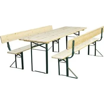 Zahradní lavice Sada pivního stolu 3dílná, s opěrkami, šířka stolu 700 mm