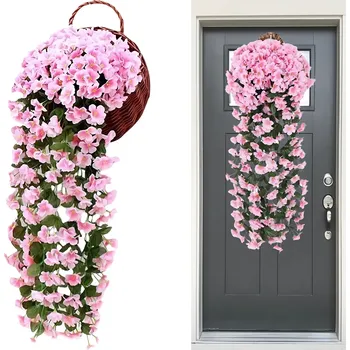 umělá květina Camerazar Závěsné umělé květiny břečťan popínavá dekorace na balkon 1ks