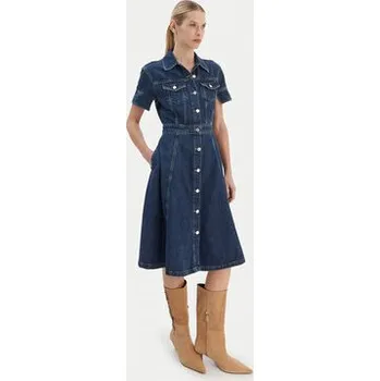 Dámské šaty KARL LAGERFELD Džínové šaty B1W13037 Modrá Regular Fit XL