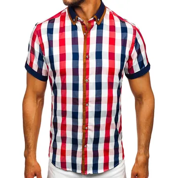 Pánská košile BOLF 5507-1 červená - 2XL