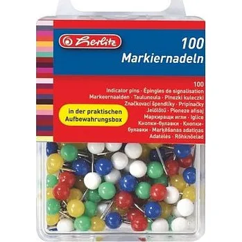 Nástroj na niť a příze Herlitz Špendlíky do nástěnky barevné 100 ks