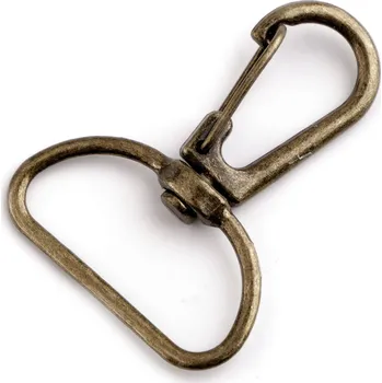 Kovová karabina průvlek 25 mm - mosaz